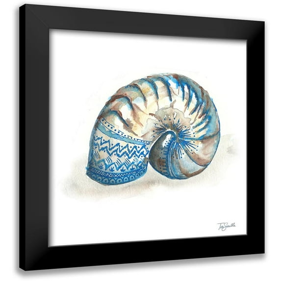 Tre Sorelle Studios 15x15 Black Modern Framed Museum Art Print Titled - Bohemian Shells IV