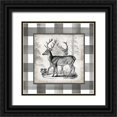 thumbnail image 1 of Tre Sorelle Studios 15x15 Black Ornate Wood Framed with Double Matting Museum Art Print Titled - Buffalo Check Deer Neutral II, 1 of 4