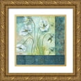 thumbnail image 1 of Tre Sorelle Studios 15x15 Gold Ornate Wood Framed with Double Matting Museum Art Print Titled - White Poppy Garden II, 1 of 4