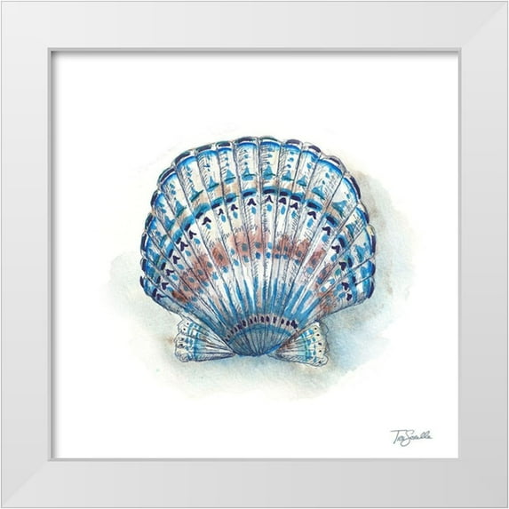 Tre Sorelle Studios 15x15 White Modern Wood Framed Museum Art Print Titled - Bohemian Shells VII