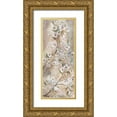 thumbnail image 1 of Tre Sorelle Studios 15x32 Gold Ornate Wood Framed with Double Matting Museum Art Print Titled - Cherry Blossoms Taupe Panel I, 1 of 4