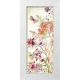 thumbnail image 1 of Tre Sorelle Studios 15x32 White Modern Wood Framed Museum Art Print Titled - Colorful Wildflowers and Butterflies Panel II, 1 of 4