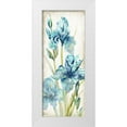 thumbnail image 1 of Tre Sorelle Studios 15x32 White Modern Wood Framed Museum Art Print Titled - Watercolor Iris Panel REV II, 1 of 4