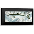 thumbnail image 1 of Tre Sorelle Studios 18x10 Black Modern Framed Museum Art Print Titled - Fishing Sign II, 1 of 5