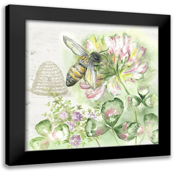 Tre Sorelle Studios 20x20 Black Modern Framed Museum Art Print Titled - Honey Bee II