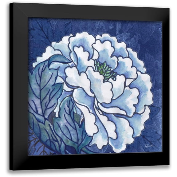 Tre Sorelle Studios 20x20 Black Modern Framed Museum Art Print Titled - Indigo Asian Influence II