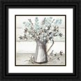 thumbnail image 1 of Tre Sorelle Studios 20x20 Black Ornate Wood Framed with Double Matting Museum Art Print Titled - Farmhouse Cotton Tin Pitcher, 1 of 4