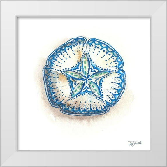 Tre Sorelle Studios 20x20 White Modern Wood Framed Museum Art Print Titled - Bohemian Shells VI