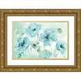 thumbnail image 1 of Tre Sorelle Studios 24x17 Gold Ornate Wood Framed with Double Matting Museum Art Print Titled - Watercolor Garden Blue Landscape, 1 of 4