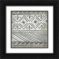 thumbnail image 1 of Tre Sorelle Studios 26x26 Black Ornate Wood Framed with Double Matting Museum Art Print Titled - Boho Tribal Cloth II, 1 of 4