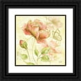 thumbnail image 1 of Tre Sorelle Studios 26x26 Black Ornate Wood Framed with Double Matting Museum Art Print Titled - Watercolor Flower Sketch Blush I, 1 of 4