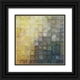 thumbnail image 1 of Tre Sorelle Studios 26x26 Black Ornate Wood Framed with Double Matting Museum Art Print Titled - Yellow Gray Mosaics II, 1 of 4