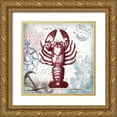 thumbnail image 1 of Tre Sorelle Studios 26x26 Gold Ornate Wood Framed with Double Matting Museum Art Print Titled - Coastal Sea Life III, 1 of 4