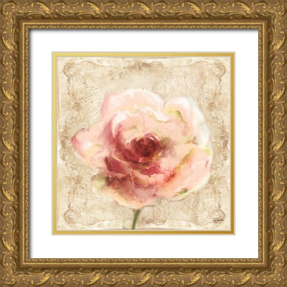 Tre Sorelle Studios 26x26 Gold Ornate Wood Framed with Double Matting Museum Art Print Titled - Lace Garden II