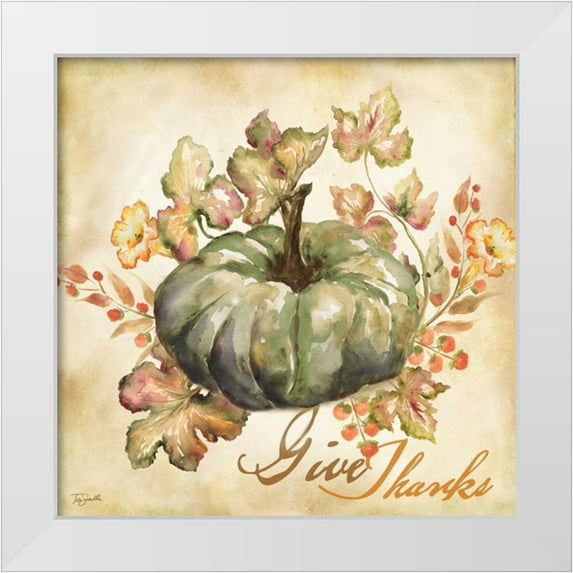 Tre Sorelle Studios 26x26 White Modern Wood Framed Museum Art Print Titled - Watercolor Harvest I