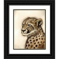 thumbnail image 1 of Tre Sorelle Studios 26x32 Black Ornate Wood Framed with Double Matting Museum Art Print Titled - Cheetah Portrait, 1 of 4
