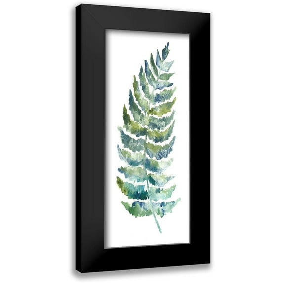 Tre Sorelle Studios 8x14 Black Modern Framed Museum Art Print Titled - Botanical Fern Single III