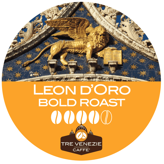 Tre Venezie Caffe Leon D'oro Coffee pods, Medium Roast, 24 count for Keurig K Cups Machines