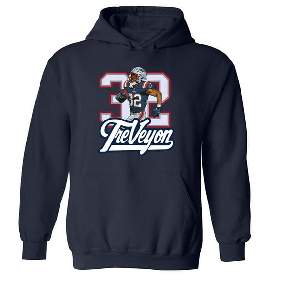 TreVeyon Henderson 32 New England Hooded Sweatshirt Hoodie