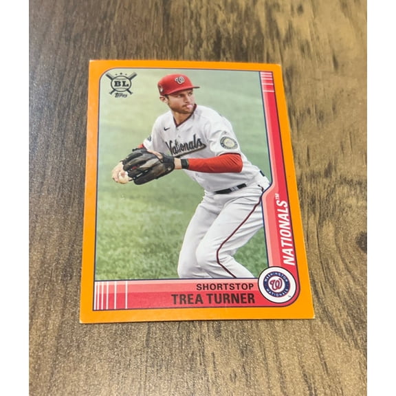 Trea Turner MLB Washington Nationals 2021 Topps Big League Orange 90 trading card