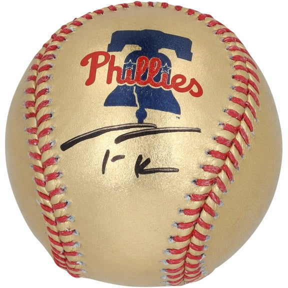 Trea Turner Philadelphia Phillies Autographed Gold Logo Baseball - Fanatics Authentic Certified