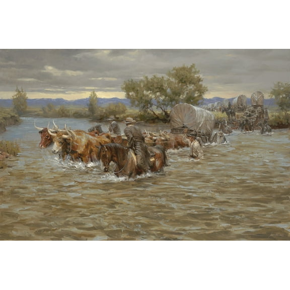 Treacherous Crossing by Andy Thomas - Canvas Timeless Edition 20x30 - Classic Art for Collectors - 1 Unit per pack