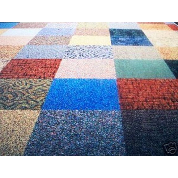 Tread Haven Assorted Carpet Tiles 19.75" x 19.75" Peel & Stick 20 Pieces Cover 54.18 sq ft