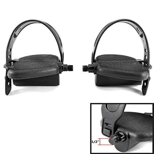 TreadLife Fitness Universal Pair Exercise Bike Pedals w/Straps - 1/2"
