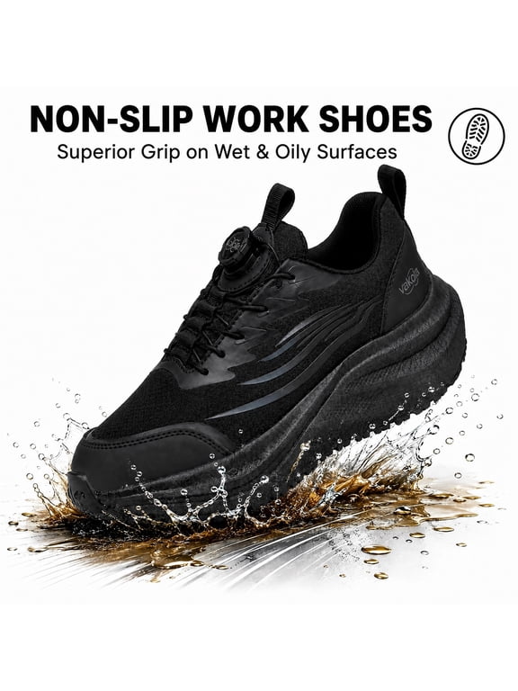 Men's and Women's Work Sneakers, Non-Slip Athletic Shoes, Water-Repellent, Lightweight, Breathable