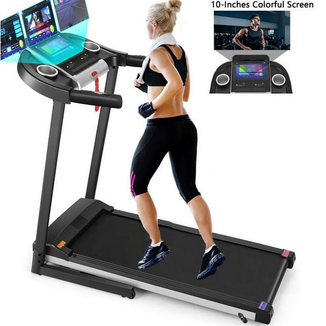 Treadmill with 10" HD Touchscreen Wifi Connection,3.25 HP Folding