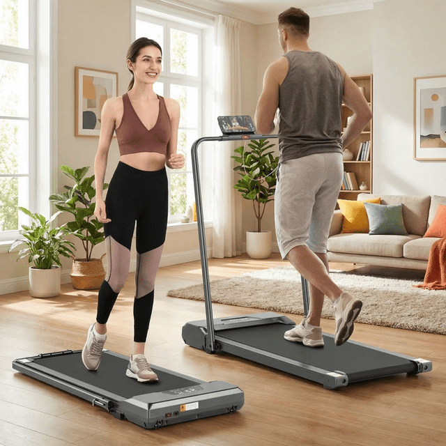 Naipo Treadmill 2 in 1 Walking Pad Treadmill Folding 7.5 mph Running ...