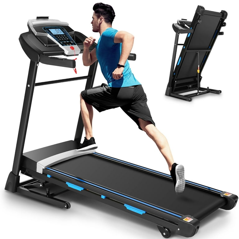 Treadmill 300 lb Capacity Auto Incline 3.25HP Folding Treadmill for Home Ultra Wide Quiet Electric Portable Running Walking Machine with LCD Display