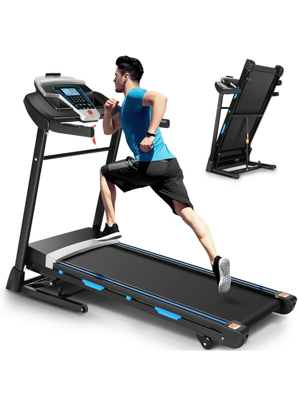 Treadmill 300 lb Capacity,Auto Incline 3.25HP Folding Treadmill for Home,Ultra-Wide & Quiet Electric Portable Running Walking Machine with LCD Display and Bluetooth Audio Speaker,Easy Install