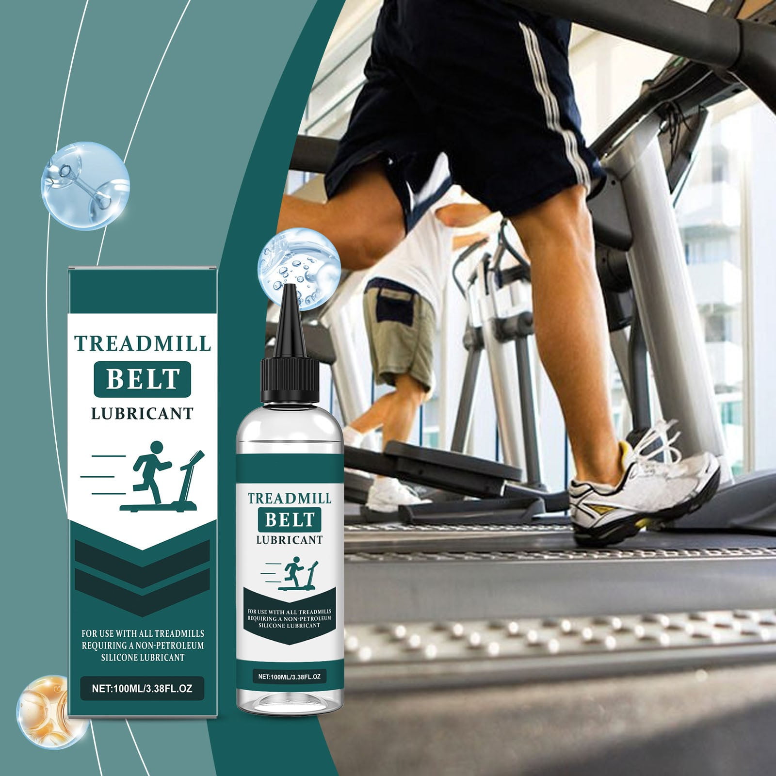 Treadmill Belt Lubricant Spray | 100ml Odorless No-Residue Silicone Lube  for Treadmills - Reduces Friction & Noise | Safe All Brands | Home &  Commercial Fitness Maintenance