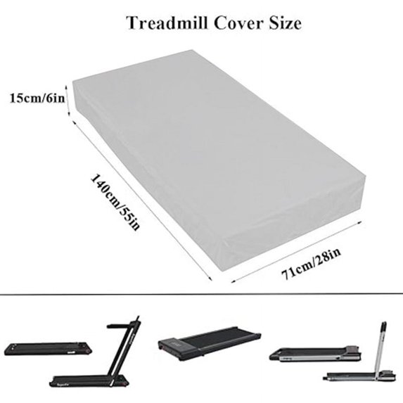 Treadmill Cover Oxford Dust Cloth Protective Cover for Undercounter Treadmill Cover Suitable for Home and Office Treadmills (silver,140x71x15cm)