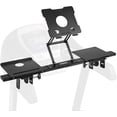 thumbnail image 1 of Treadmill Desk Attachment, Universal Treadmill Laptop Holder Adjustble Height Width, Aluminum Laptop Stand for Treadmill with Tray Black, 1 of 5