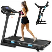 Treadmill with Incline, ADNOOM 3.25HP 18-Inch Wide Treadmill, 300lb Capacity Folding Treadmill with APP & Bluetooth Audio Speakers, Electric Walking Running Exercise Machine for Home Office Gym