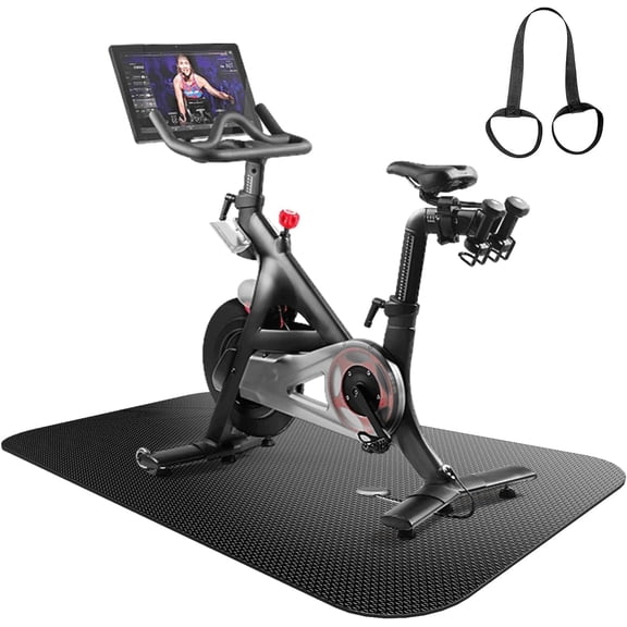 Exercise Equipment Mat 23.6" x 59.8 in, Folding Waterproof Bike Trainer Mat, Treadmill Mat floor protection, Exercise Bike Mat, Fitness Mat, rowing machine mat, Recumbent Bikes, Jump Rope Mat.