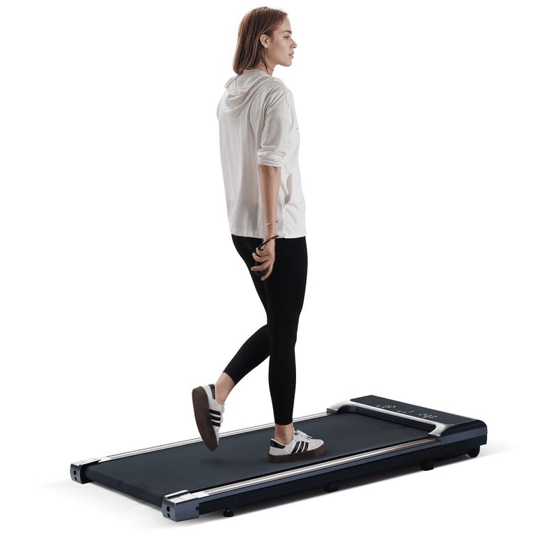 Walking Pad Under Desk Treadmill with Remote Control Lightweight 2 in 1 Exercise Treadmill 0.6 3.8 Speed Range for Home Office Workout