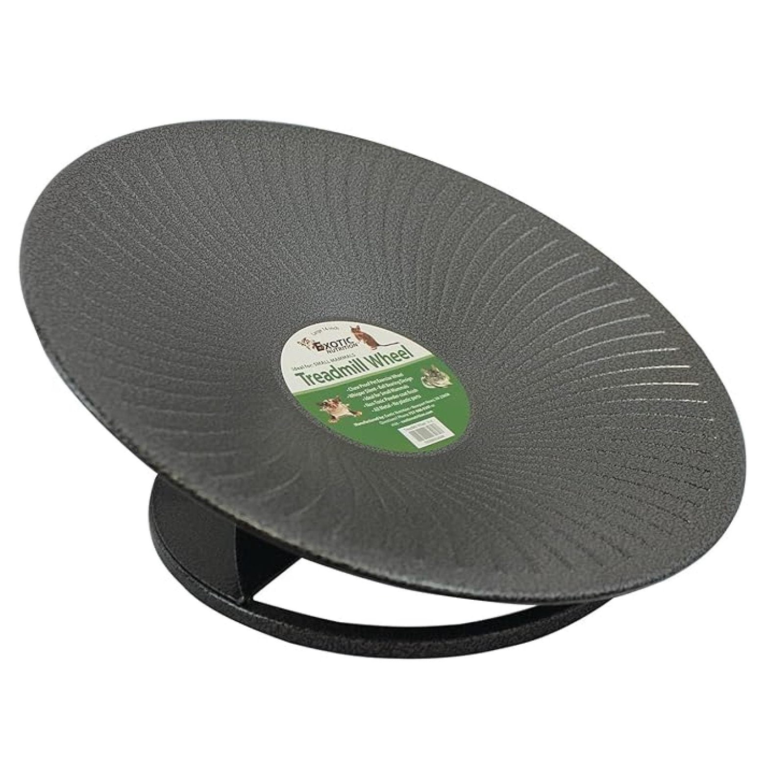Treadmill Wheel 14" Black - All Metal Exercise Wheel for Chinchillas, Prairie Dogs, Rats, Hedgehogs, Sugar Gliders, Squirrels, Degus, Hamsters & Other Small Animals - Smooth, Fast, Silent, Durable