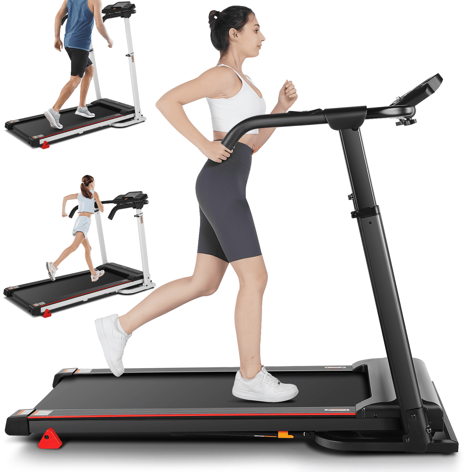 FUNMILY Folding Treadmill with Incline, Treadmill with Adjustable ...