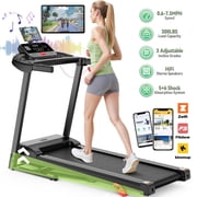 3.15HP Electric Treadmill 300 lbs Capacity, Treadmill with Incline, Tablet holder for Home Treadmill, APP Controlled, Shock Absorption, Home Office Running Machine