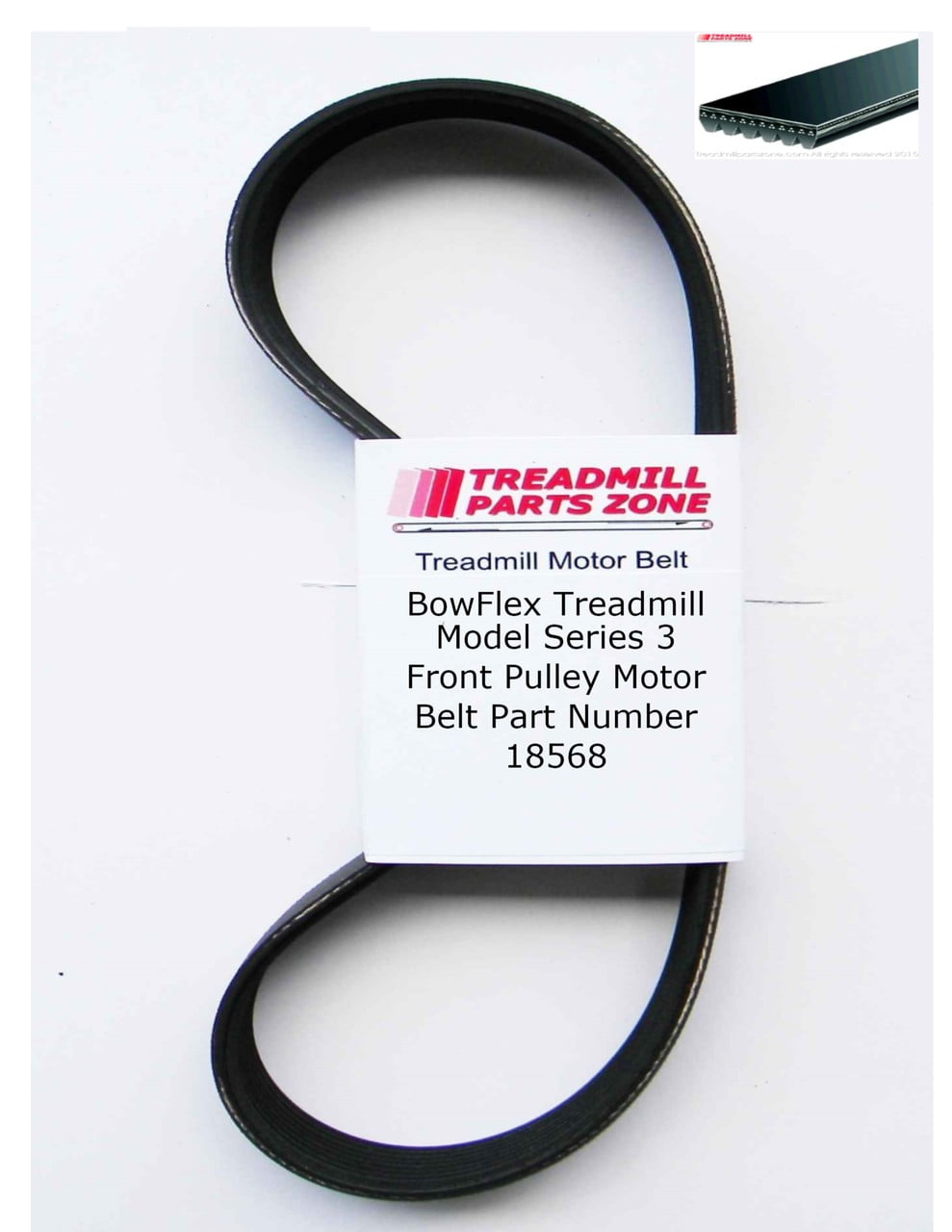 Treadmillpartszone Replacement BowFlex Treadmill Model Series 3 Front Pulley Motor Belt Part Number 18568