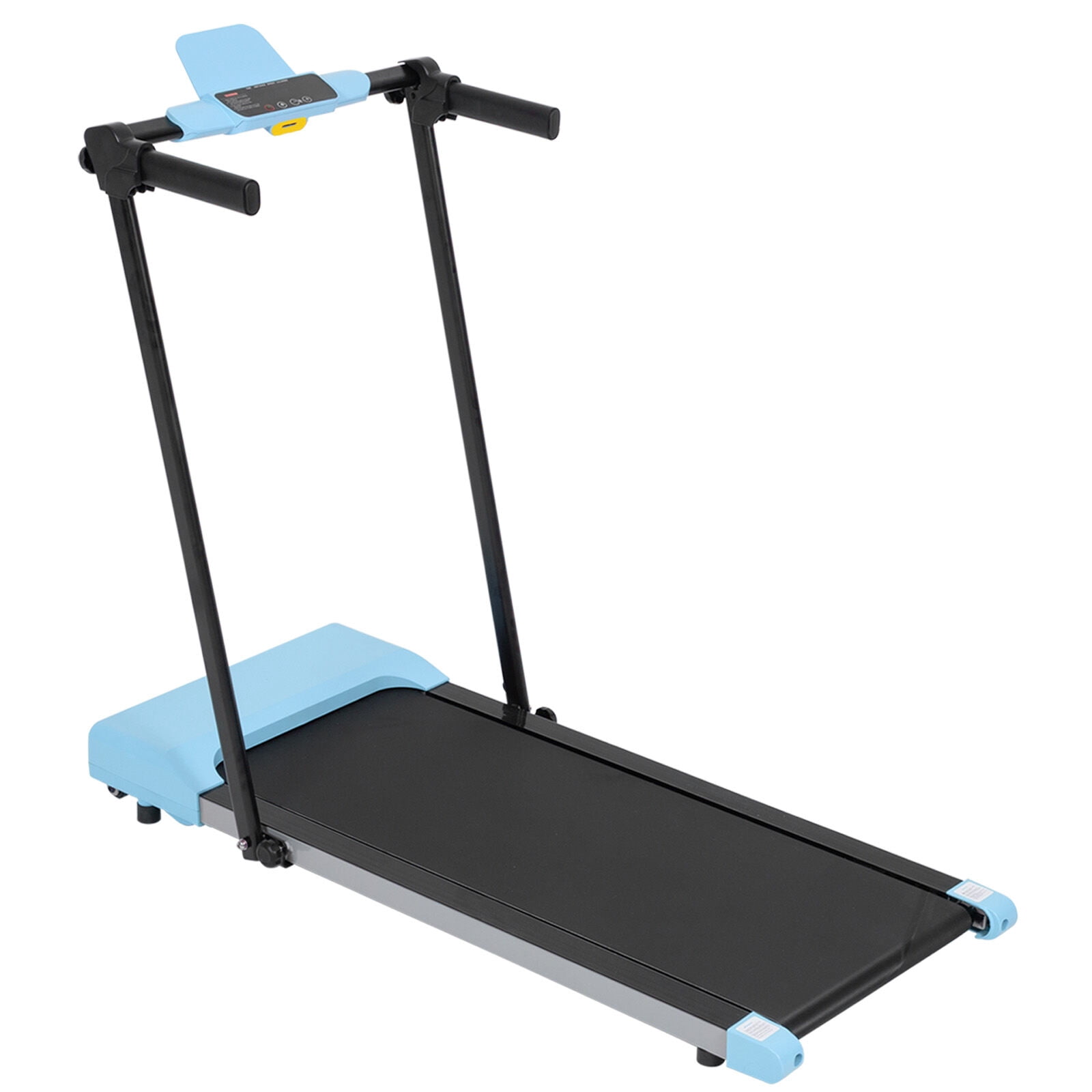 Treadmill for Home Use with LED Display, 7.5MPH Folding Treadmill for Walking and Running, Compact Exercise Machine with Wheels, Blue