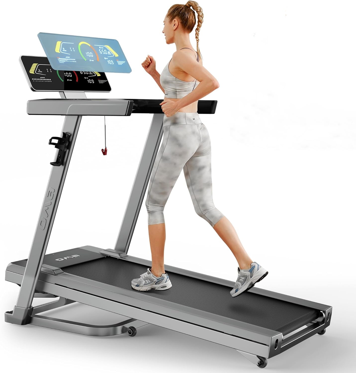 OMA Treadmills with 300lbs Weight Capacity, Folding Treadmill with 0-12% Incline Walking Running Treadmill with 36 Preset Programs for Home 7200EA