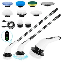 HiCOZY Electric Spin Scrubber HS1, Shower Scrubber with 4 Replaceable Brush  Heads Adjustable Extension Handle, Power Cleaning Brush for Bathroom