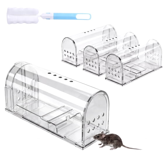 Treamon Mouse Traps Indoor, Humane Rodent Traps, 4 Count