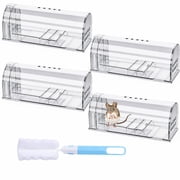 Treamon Mouse Traps Indoor, Humane Rodent Traps, 4 Count
