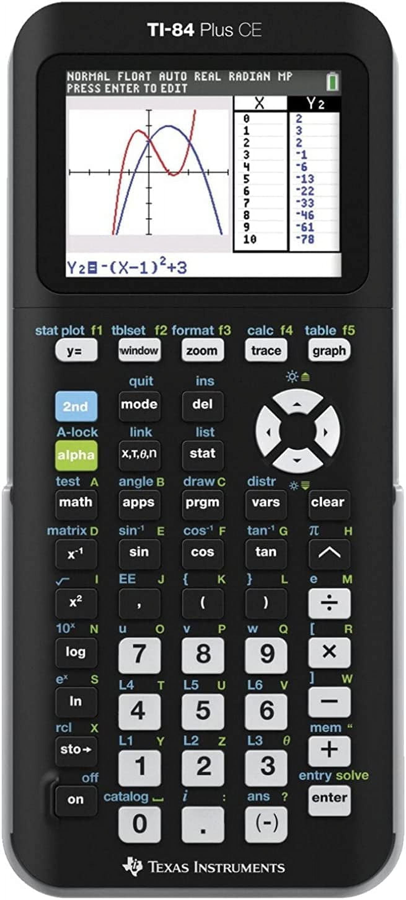Treasual TI-84 Plus CE Color Graphing Calculator, Black Walmart