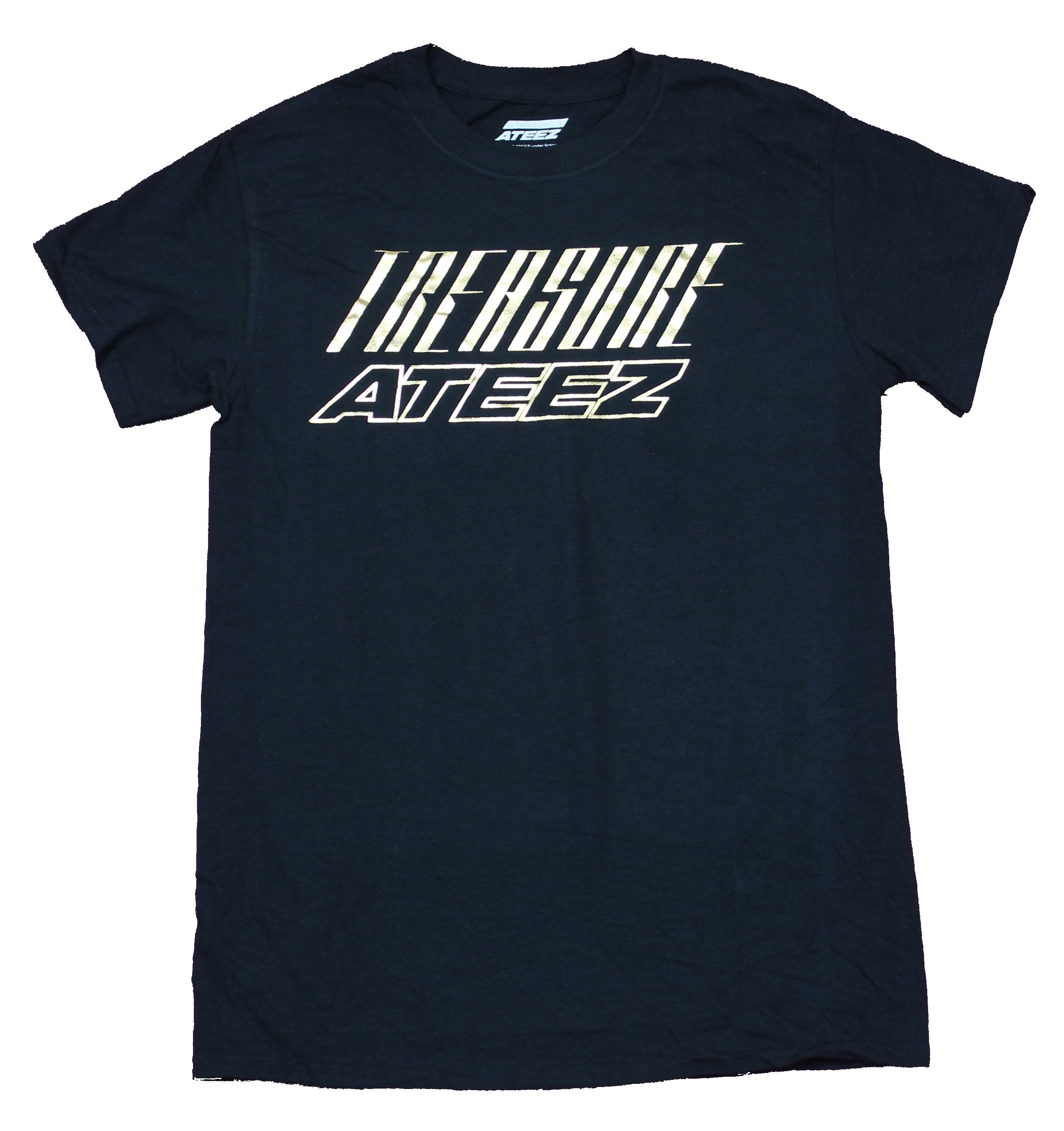 Treasure Ateez Mens T-Shirt - Foil Gold Foil Word Logo (Medium ...